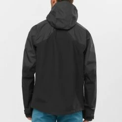 Vestes Randonnée SALOMON OUTLINE GTX HYBRID JKT M BLACK 22 Noir -Vêtements de randonnée Homme Soldes 9 100288 outline gtx hybrid jkt m black lc1598000 03