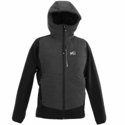 Vestes Randonnée MILLET BAW BAW II HYBRID HOODIE BLACK/BLACK 22 Noir / Gris