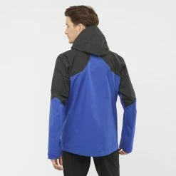 Vestes Randonnée SALOMON OUTLINE GTX HYBRID JKT M NAUTICAL BLUE 22 Bleu / Noir -Vêtements de randonnée Homme Soldes 9 100972 outline gtx hybrid jkt m nautical blue lc1710600 04