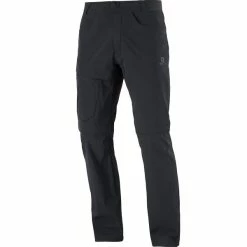 Pantalons Randonnée SALOMON WAYFARER ZIP OFF PANTS M BLACK 22 Noir