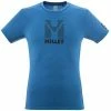 T-shirts Polos Randonnée MILLET TRILOGY WOOL STRIPES SS M SKY DIVER 23 Bleu / Noir