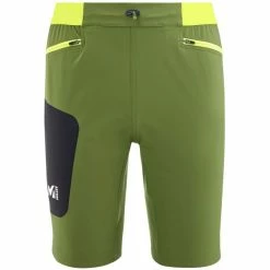 Shorts Randonnée MILLET LTK SPEED LONG SHORT M FERN BLACK 22 Vert / Jaune / Noir