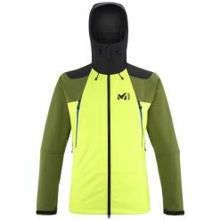 Vestes Randonnée MILLET K ABSOLUTE SHIELD JKT M BIRD FERN 23 Vert / Bleu