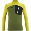 T-shirts Polos Randonnée MILLET MORPHO ZIP LS M FERN/WILD LIME 22 Vert / Noir