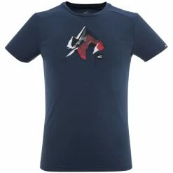 T-shirts Polos Randonnée MILLET SUMMIT BOARD TS SS M SAPHIR 22 Bleu