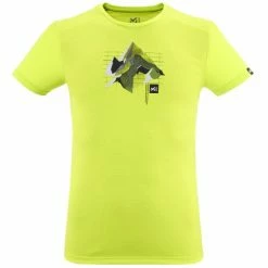 T-shirts Polos Randonnée MILLET SUMMIT BOARD TS SS M BIRD 22 Jaune