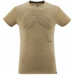 T-shirts Polos Randonnée MILLET BLURRY MOUNTAINS TS SS M KELP 22 Beige