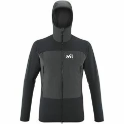 Vestes Randonnée MILLET FUSION XCS HOODIE M BLACK/DARK GREY 22 Gris / Noir