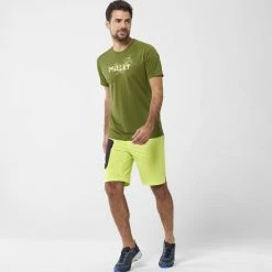T-shirts Polos Randonnée MILLET LTK FAST TS SS M FERN 22 Vert -Vêtements de randonnée Homme Soldes 9 101535 ltk fast ts ss m fern miv9431 9412 05