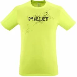 T-shirts Polos Randonnée MILLET LTK FAST TS SS M BIRD 22 Jaune