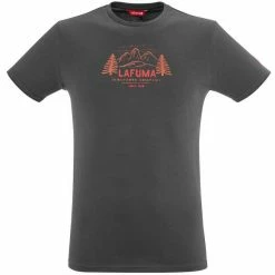 T-shirts Polos Randonnée LAFUMA ADVENTURE TEE M ASPHALT 22 Gris / Orange