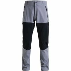Pantalons Randonnée PEAK PERFORMANCE M STRETCH TREK PANTS QUIET GREY-BLACK 22 Gris / Noir