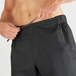 Pantalons Randonnée SALOMON BONATTI WP PANT U BLACK 22 Noir -Vêtements de randonnée Homme Soldes 9 102489 bonatti wp pant u black lc1762200 04