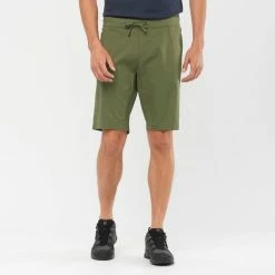 Shorts Randonnée SALOMON EXPLORE SHORTS M OLIVE NIGHT 22 Vert -Vêtements de randonnée Homme Soldes 9 102519 explore shorts m olive night lc1545000 05