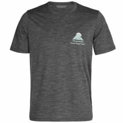 T-shirts Polos Randonnée ICEBREAKER M TECH LITE II SS TEE TOURING CLUB GRITSTONE HTHR 22 Gris