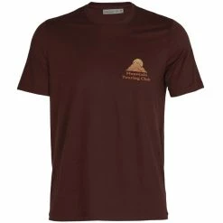 T-shirts Polos Randonnée ICEBREAKER M TECH LITE II SS TEE TOURING CLUB ESPRESSO 22 Rouge
