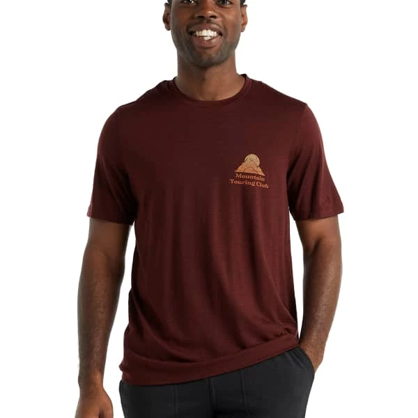 T-shirts Polos Randonnée ICEBREAKER M TECH LITE II SS TEE TOURING CLUB ESPRESSO 22 Rouge 2 T-shirts Polos Randonnée ICEBREAKER M TECH LITE II SS TEE TOURING CLUB ESPRESSO 22 Rouge – Image 2