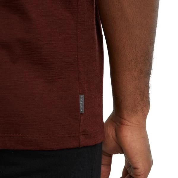 T-shirts Polos Randonnée ICEBREAKER M TECH LITE II SS TEE TOURING CLUB ESPRESSO 22 Rouge 4 T-shirts Polos Randonnée ICEBREAKER M TECH LITE II SS TEE TOURING CLUB ESPRESSO 22 Rouge – Image 4