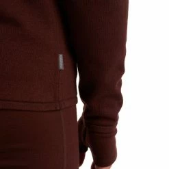 Vestes Randonnée ICEBREAKER M ZONEKNIT LS ZIP HOOD ESPRESSO 22 Rouge -Vêtements de randonnée Homme Soldes 9 102779 m zoneknit ls zip hood espresso ib0a59hh064 06