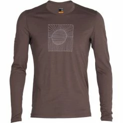 T-shirts Polos Randonnée ICEBREAKER M 200 OASIS LS CREWE SOLAR MINK 22 Violet