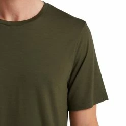 T-shirts Polos Randonnée ICEBREAKER M SPHERE SS CREWE LODEN 22 Vert -Vêtements de randonnée Homme Soldes 9 102796 m sphere ss crewe loden ib104570069 05