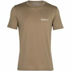 T-shirts Polos Randonnée ICEBREAKER M TECH LITE SS CREWE GROWERS CLUB FLINT 22 Vert