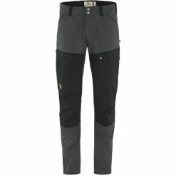 FJALLRAVEN Pantalons Randonnée FJÄLLRÄVEN ABISKO MIDSUMMER TRS M LONG DARK GREY-BLACK 22 Gris / Noir
