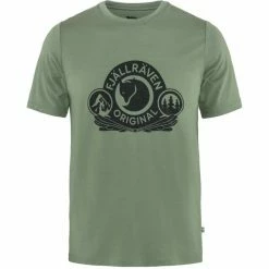 FJALLRAVEN T-shirts Polos Randonnée FJÄLLRÄVEN ABISKO WOOL CLASSIC SS M PATINA GREEN 22 Vert