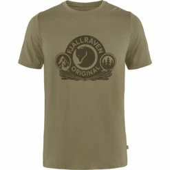 FJALLRAVEN T-shirts Polos Randonnée FJÄLLRÄVEN ABISKO WOOL CLASSIC SS M LIGHT OLIVE 22 Vert