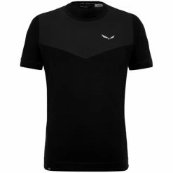 T-shirts Polos Randonnée SALEWA LAVAREDO HEMP M T-SHIRT BLACK OUT 22 Noir