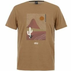 T-shirts Polos Randonnée PICTURE TIMONT SS URBAN TECH TEE DARK STONE 22 Marron