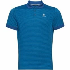 T-shirts Polos Randonnée ODLO POLO SHIRT S/S NIKKO DRY BLUE WING TEAL-INDIGO BUNTING 22 Bleu