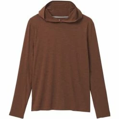 T-shirts Polos Randonnée PRANA CALDER HOODIE MANZANITA 22 Marron