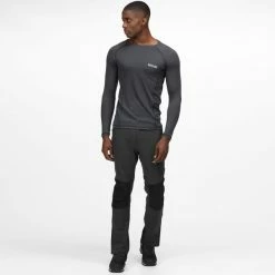 Pantalons Randonnée REGATTA QUESTRA III ASH/BLACK 22 Noir -Vêtements de randonnée Homme Soldes 9 104217 questra iii ash black rmj259r 61g 05