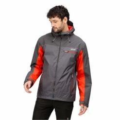 Vestes Randonnée REGATTA HIGHTON STRETCH JKT RHINO/CAJUNO 22 Gris / Orange