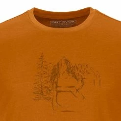 T-shirts Polos Randonnée ORTOVOX 150 COOL LOGO SKETCH TS M SLY FOX 22 Marron -Vêtements de randonnée Homme Soldes 9 104963 150 cool logo sketch ts m sly fox 84038 70601 03