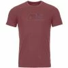 T-shirts Polos Randonnée ORTOVOX 140 COOL VINTAGE BADGE TS M MOUNTAIN PINK 22 Rouge