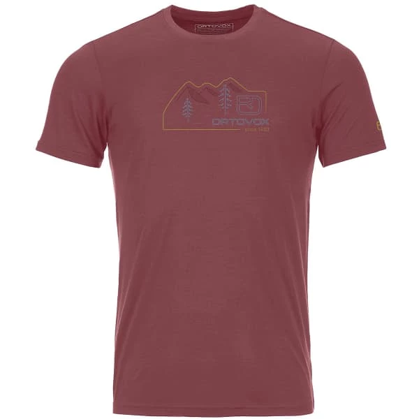 T-shirts Polos Randonnée ORTOVOX 140 COOL VINTAGE BADGE TS M MOUNTAIN PINK 22 Rouge 1 T-shirts Polos Randonnée ORTOVOX 140 COOL VINTAGE BADGE TS M MOUNTAIN PINK 22 Rouge