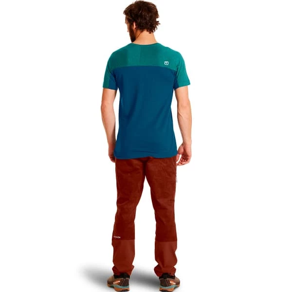 T-shirts Polos Randonnée ORTOVOX 170 COOL HORIZONTAL TS M PETROL BLUE BLEND 22 Vert / Bleu 2 T-shirts Polos Randonnée ORTOVOX 170 COOL HORIZONTAL TS M PETROL BLUE BLEND 22 Vert / Bleu – Image 2