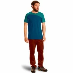 T-shirts Polos Randonnée ORTOVOX 170 COOL HORIZONTAL TS M PETROL BLUE BLEND 22 Vert / Bleu 6 T-shirts Polos Randonnée ORTOVOX 170 COOL HORIZONTAL TS M PETROL BLUE BLEND 22 Vert / Bleu -Vêtements de randonnée Homme Soldes 9 105005 170 cool horizontal ts m petrol blue blend 88500 55801 03