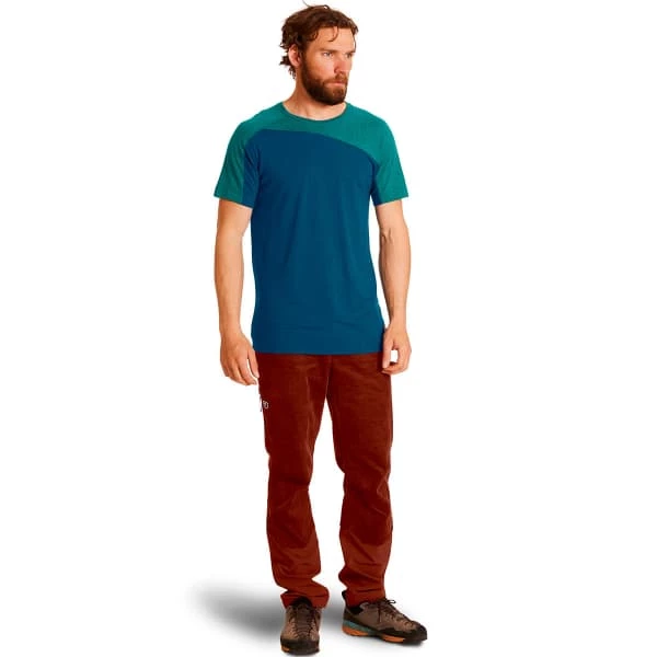 T-shirts Polos Randonnée ORTOVOX 170 COOL HORIZONTAL TS M PETROL BLUE BLEND 22 Vert / Bleu 3 T-shirts Polos Randonnée ORTOVOX 170 COOL HORIZONTAL TS M PETROL BLUE BLEND 22 Vert / Bleu – Image 3