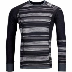 T-shirts Polos Randonnée ORTOVOX 210 SUPERSOFT LONG SLEEVE M BLACK RAVEN 22 Gris