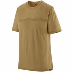 T-shirts Polos Randonnée PATAGONIA M'S CAP COOL MERINO GRAPHIC SHIRT FITZ ROY FADER: MORAY KHAKI 22 Vert
