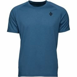T-shirts Polos Randonnée BLACK DIAMOND M LIGHTWIRE SS TECH TEE ASTRAL BLUE 22 Bleu