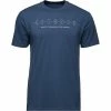 T-shirts Polos Randonnée BLACK DIAMOND M ICON FULL MOON SS TEE INK BLUE 22 Bleu / Gris