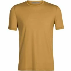 T-shirts Polos Randonnée ICEBREAKER M SPHERE II SS TEE COYOTE HTHR 22 Marron