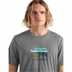 T-shirts Polos Randonnée ICEBREAKER M TECH LITE II SS TEE TRAILHEAD METRO HTHR 22 Gris -Vêtements de randonnée Homme Soldes 9 105965 m tech lite ii ss tee trailhead metro hthr ib0a56cn016 04