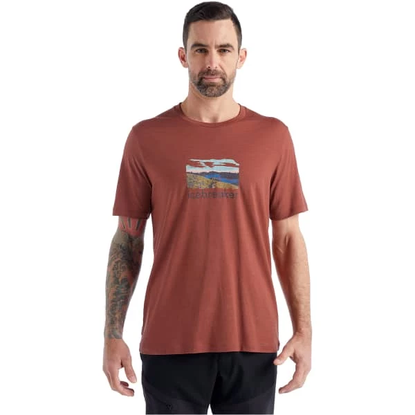 T-shirts Polos Randonnée ICEBREAKER M TECH LITE II SS TEE TRAILHEAD GRAPE 22 Marron 2 T-shirts Polos Randonnée ICEBREAKER M TECH LITE II SS TEE TRAILHEAD GRAPE 22 Marron – Image 2