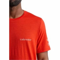 T-shirts Polos Randonnée ICEBREAKER M TECH LITE II SS TEE SHEEPERDS CYCLE LAVA 22 Rouge -Vêtements de randonnée Homme Soldes 9 105975 m tech lite ii ss tee sheeperds cycle lava ib0a56cu352 05