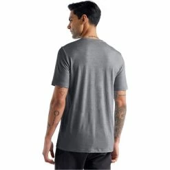 T-shirts Polos Randonnée ICEBREAKER M TECH LITE II SS TEE WASCHBAR WANDERING GRITSTONE HTHR 22 Gris -Vêtements de randonnée Homme Soldes 9 106022 m tech lite ii ss tee waschbar wandering gritstone hthr ib0a56lv004 03